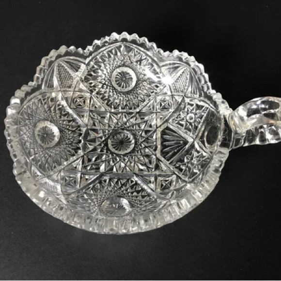 Depression Glass Bowl Cut Glass Dish - Picture 2 of 9